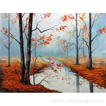 Ultra-clear unbleached canvas desolate maple oil painting